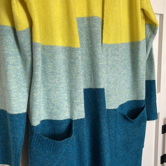 Block Striped Sweater Cartigan - Picture 4 of 5